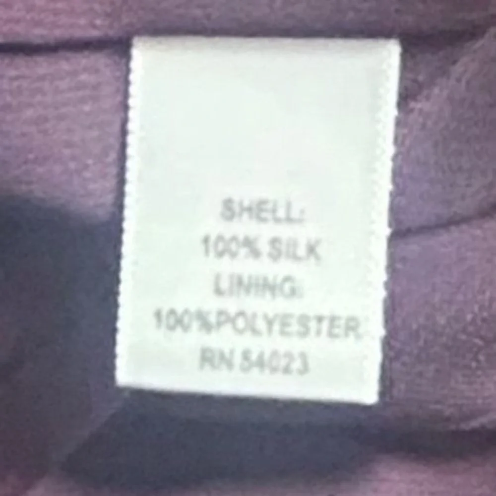 Banana Republic Silk Purple Dress Short Puff Sleeve Career Formal Womens Size 10